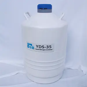 Equipamento de laboratório tanque Dewar de nitrogênio líquido de baixo temperatura 35L de grande diâmetro YDS-35