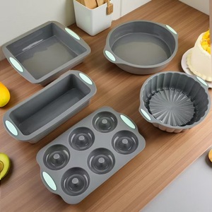 Silicone Cake Mold <b>Baking</b> Pan <b>Set</b> 6 Piece Oven Safe Dishwasher Safe For Home <b>Baking</b> - Product Image 1