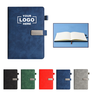 Cuaderno A5 de Tapa Dura de Cuero PU Premium Personalizado, 100 Hojas, con Hebilla Rectangular, Agenda para Reuniones de Negocios - Product Image 1