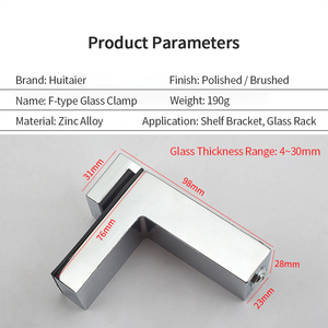 Clips de support d'étagère en verre en alliage de zinc multi-tailles pour la vente en gros de quincaillerie, meubles, tables d'ordinateur portable et tables de lit. - Product Image 5