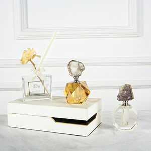 Bouteille d'huile de <span class=keywords><strong>parfum</strong></span> en cristal, 20 ml, bouteille de luxe avec emballage pour <span class=keywords><strong>parfum</strong></span>, agate blanche - Product Image 4