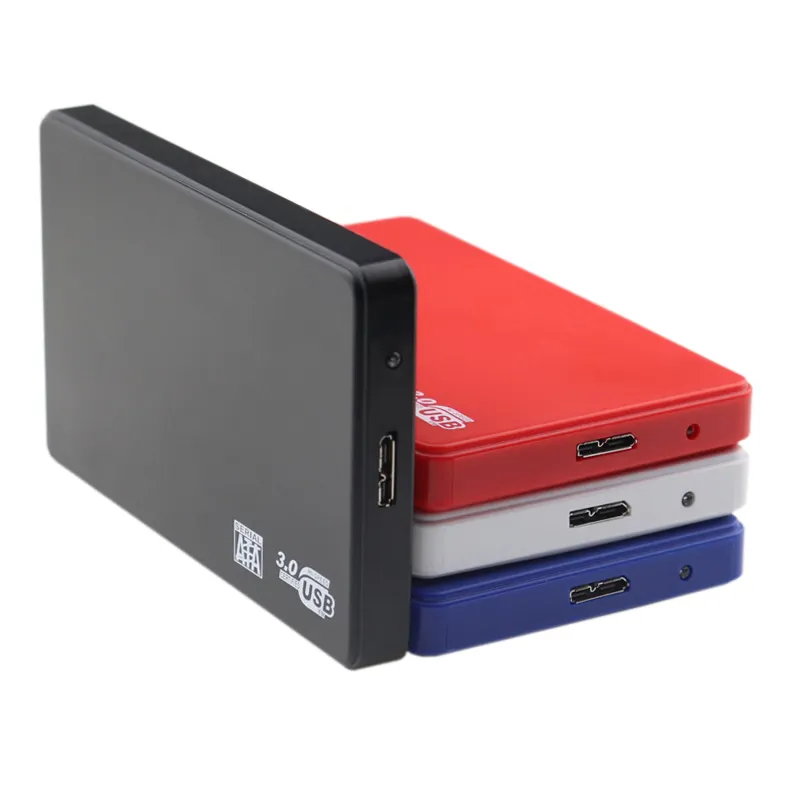 Plastic External Hard Drive Enclosure Case SATA to USB 3.0 HDD 2.5 inch case box