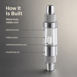 Atomizador de CO2 para Acuario, Cuerpo de Aluminio, Ventana Visible, Núcleo Atomizador Cilíndrico, Tuerca de Manguera Moleteada - Product Image 2