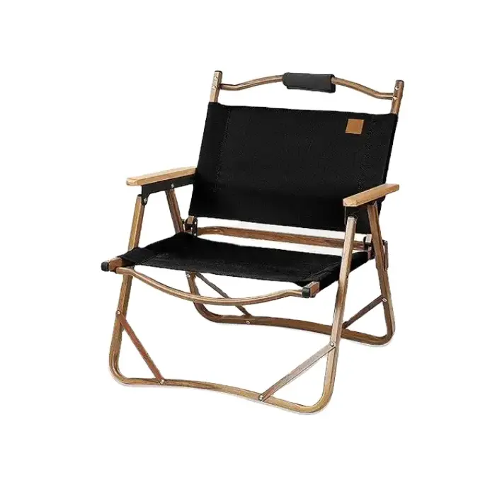 अल्ट्रालाइट एल्यूमीनियम फ्रेम तह समुद्र तट कुर्सी बांस वाटरप्रूफ सुपर मोटी ऑक्सबोर्ड कपड़े की तह कुर्सी पिकनिक शिविर के लिए