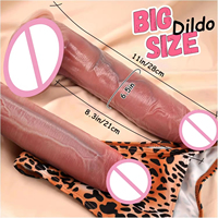 Dildo vibrant réaliste géant de 11 pouces avec ventouse et moteur puissant multi-vitesses pour une aventure solo intense et mains libres