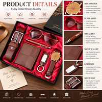 Coffret cadeau de luxe pour homme, montre, portefeuille, ceinture, lunettes de soleil, porte-clés, stylo, accessoires d'affaires, boîte cadeau pour lui, cadeaux promotionnels d'entreprise