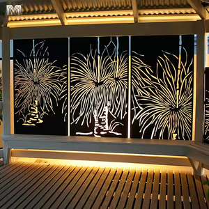 Panneaux de clôture décoratifs en métal Corten découpés au laser pour jardin extérieur, écrans d'intimité, sécurité anti-escalade - Product Image 3