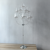 Porte-bougie en verre cristal, décoration de mariage, fournitures de décoration de Noël, vaisselle de fête, décorations de table, cadeaux, artisanat