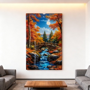 Arte Mural Abstracto Personalizado de Fábrica, Impresión Enmarcada para Sala de Estar, Decoración del Hogar, Pintura LED de Porcelana de Cristal - Product Image 6