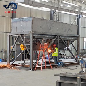 Silo de stockage horizontal pour ciment, <span class=keywords><strong>prix</strong></span>, silo en acier carré de 30-150 tonnes, silo à ciment de 100 tonnes, acier inoxydable + vis 320x11000 mm - Product Image 6