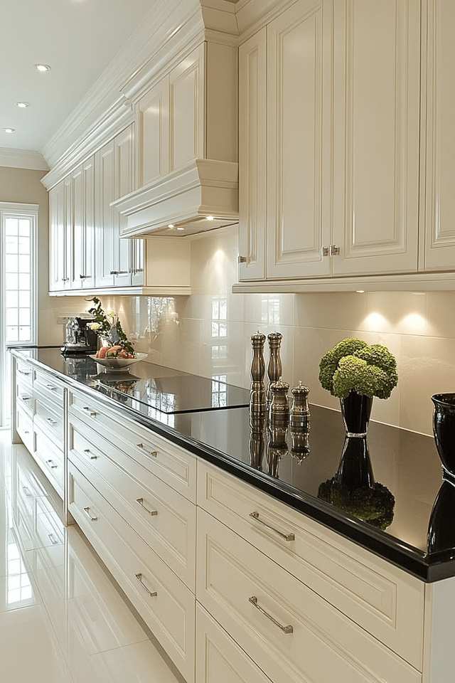 Modular Kitchen Acrylic Color Premium Kitchen Cabinet for Residential Projects, Durable Cabinetry ...