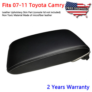 Toyota Camry Armrest Cover 07-11 <b>Black</b> Microfiber Leather Center <b>Console</b> Replacement For Easy Installation - Product Image 5