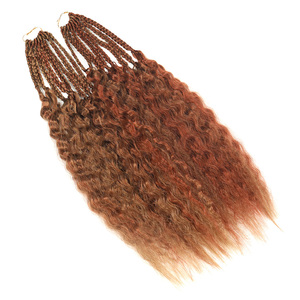 Goddess Box Trenzas Cabello de ganchillo con extremos rizados 22 pulgadas Bohomia Box Trenzas - Product Image 2