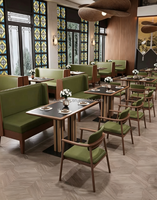 Bancs et chaises de restaurant commerciaux modernes en bois massif, durables et écologiques, pour hôtels et restauration rapide