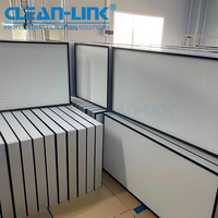 Caja de sala limpia industrial personalizada, filtros Ahu, campana de flujo laminar U15, filtro de aire Hvac H13 H14, filtro Hepa para Ffu