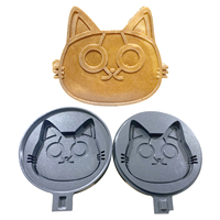 Machine à pâtisserie professionnelle, machine à crêpes en forme de chat, machine à gaufres en forme de dessin animé 3D