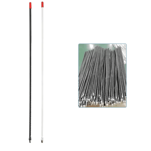 Antenne radio mobile CB 27 MHz, noire et blanche, 3 pieds, en fibre de verre, type fouet Fire Stick - Product Image 2