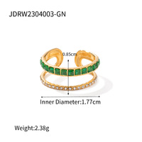 Bagues de mariage ajustables pour femmes en acier inoxydable plaqué or 18 carats YML, bijoux géométriques irréguliers ouverts, résistants au ternissement