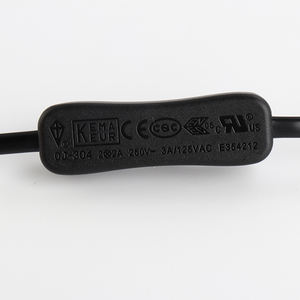 Spina a 2 Pin approvata VDE, <span class=keywords><strong>Set</strong></span> di cavi piatti a doppio conduttore e interruttore 304, che soddisfa gli standard europei ENEC - Product Image 4