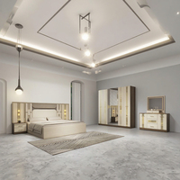 Lit king-size moderne de luxe au design italien Mobilier de chambre à coucher haut de gamme Armoire de rangement avec rembourrage en tissu souple Nouveau