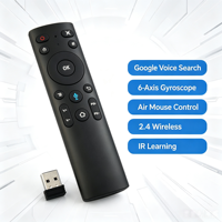 Télécommande Air Mouse Q5+ avec commande vocale Google, gyroscope, apprentissage IR, sans fil 2.4G pour Android TV Box