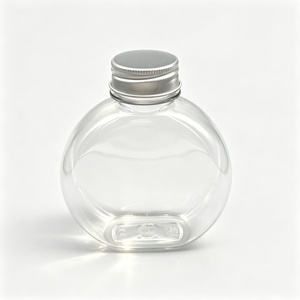 Botella PET Transparente de Grado Alimenticio de 300 ml, Diseño Plano y Redondo para Envasar Jugos, Leche, Té y Bebidas - Product Image 6