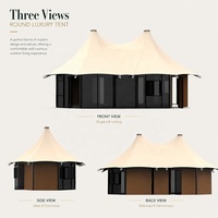 Tente de villégiature octogonale de luxe BOTEEN, fabricant de tentes de glamping haut de gamme pour hôtels, avec structure en alliage d'aluminium quatre saisons.