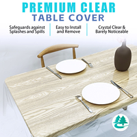 Nappe transparente Boligao en PVC, antidérapante, résistante à la chaleur, protection de table pour usage intérieur et extérieur, qualité commerciale