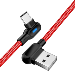 Cable USB Tipo C 2026 de 1m 2m, Cable de Carga Rápida y Transferencia de Datos, Carga Tipo C a 90 Grados para S10 S9 - Product Image 1