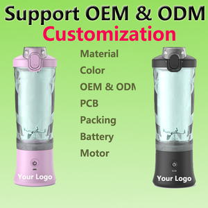 Custom 6-blades 540 Motor <b>Mini</b> Portable Rechargeable Blender 600ml Plastic <b>Bottle</b> Classic V2 150W USB Power Source <b>Mini</b> Blender - Product Image 3