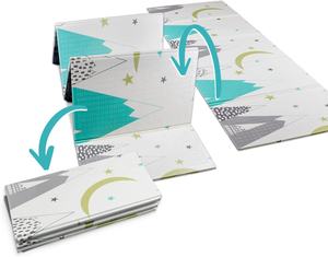 Tapis de jeu pour bébé en XPE doux et rembourré, non toxique, écologique, imperméable, imprimé animal, tapis pliable pour ramper, pour l'exercice et le camping - Product Image 4