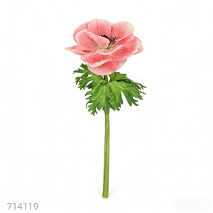 친환경 내구성 좋은 40cm 인조 아네모네 플라스틱 조화, 가정용 웨딩 파티 꽃꽂이 꽃병 장식용 - Product Image 2