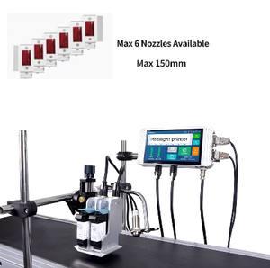 Impresora de Inyección de Tinta Inteligente TIJ, Impresora de Banda Flexible, Máximo 6 Boquillas, Codificación Automática de Etiquetas, Papel, Cartón, Bolsas de Plástico - Product Image 1