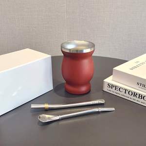 Foreign Trade New 8oz Double Wall Stainless Steel Straight Cup with Straw and <b>Brush</b> Vacuum Insulated Eco-Friendly Business Gift - Product Image 5