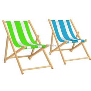 Chaises de plage en <span class=keywords><strong>bois</strong></span> personnalisées promotionnels, chaises de plage portables à hauteur réglable, neuves - Product Image 5