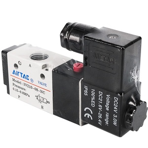 AirTAC-válvula de aire solenoide neumática, 3 y 2 vías, G1/8, 220V, CA, 24V, CC, 12V, CC, 3V110-06 - Product Image 1