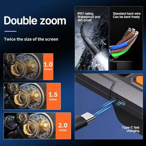 Caméra endoscopique P410 avec écran 4,3' et objectif 8 mm, boroscope industriel avec câble de 5 m, caméra d'inspection de canalisation, outil d'entretien HAVC - Product Image 3