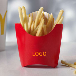 Cheap custom fried chips packaging container fry carton french fries kraft paper boxes for restaurant fast food take out packing
