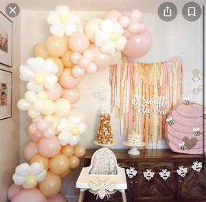 Forniture per decorazioni per feste a tema <span class=keywords><strong>Groovy</strong></span> Macaron Pink Yellow Boho Balloon Set per la festa di compleanno di compleanno a tema margherita - Product Image 2