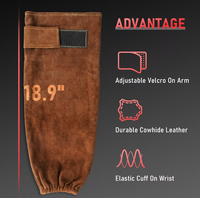 Manches de protection pour soudeurs YEESTECH en cuir, coton et Kevlar, résistantes à la chaleur et aux flammes, pour hommes et femmes