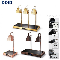 Lampe chauffante de buffet de luxe en acier inoxydable or rose pour hôtels et restaurants, base chauffante électrique noire et or, ensemble chauffe-plats électrique