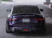 Diffuseur arrière en fibre de carbone KXY KB Style avec lumières LED Audi A5 S5 B8.5 Lèvre de pare-chocs arrière 2012-2016