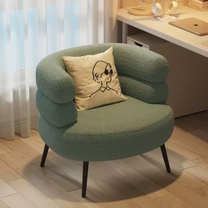 Poltrona relax per soggiorno, sedia da trucco per camera da letto, con applicazione multiuso per appartamento, casa, ufficio, sedie da interno in <span class=keywords><strong>pile</strong></span>. - Product Image 6