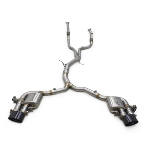 Échappement sport à soupapes COC pour <span class=keywords><strong>Audi</strong></span> RS4/<span class=keywords><strong>RS5</strong></span> B9/B9.5 2.9T 2017-2024, tuyau d'échappement en acier inoxydable, embouts noirs RS - Product Image 1