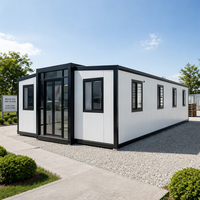 Maison conteneur pliable en acier moderne et extensible, villa préfabriquée 2-3 chambres pour usage commercial, disponible en 20 pieds