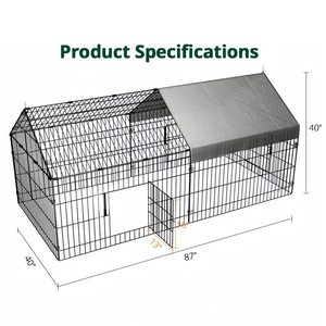 Buiten Gevogelte Kooi Opvouwbare Afneembare Plastic Kip Eend Konijn Kooi Gevogelte Kooi Met Regendoek - Product Image 2