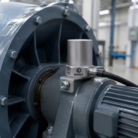 Capteur d'accélération par vibration PE, accéléromètre piézoélectrique monoaxe, transducteur piézoélectrique, surveillance moteur 150pC/g 15kHz