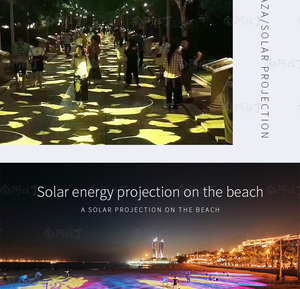 <span class=keywords><strong>Projecteur</strong></span> Gobo LED Solar-Powered60W-Lumière de logo extérieure étanche IP67 pour la publicité et l'image de marque 24/7 - Product Image 3