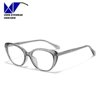 UKURAN 51-19-147 Bingkai Optik Cat Eye TR90 Custom OEM Anti-Blue Light untuk Dewasa Unisex MOQ Fleksibel (100 pcs)