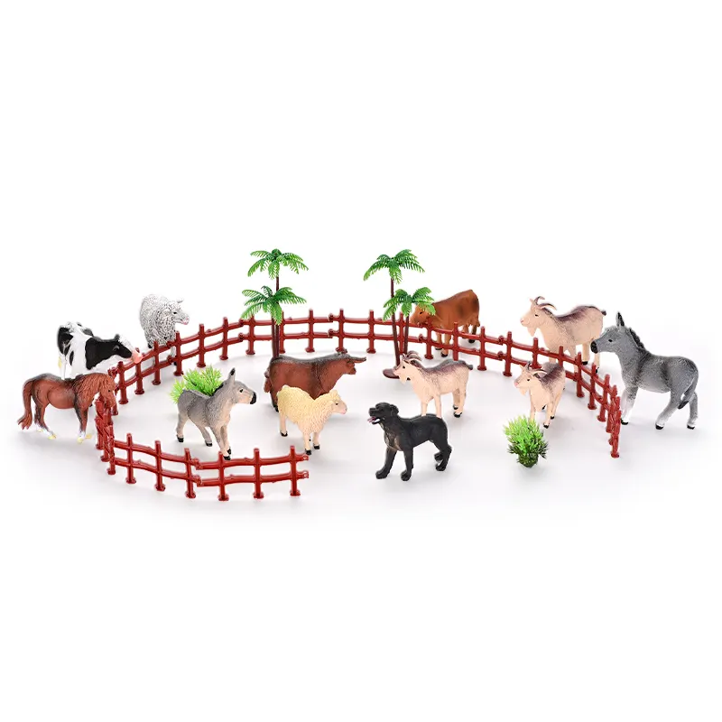 Mini Farm Animal Set Educatief Blokken Boerderij Speelgoed Animal Model Kids Speelgoed